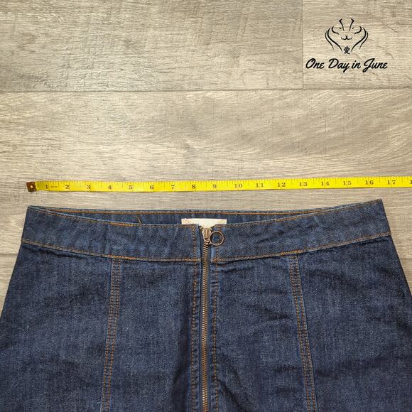 Altar'd State Zip Front Denim Mini Skirt Size M - Picture 3 of 5